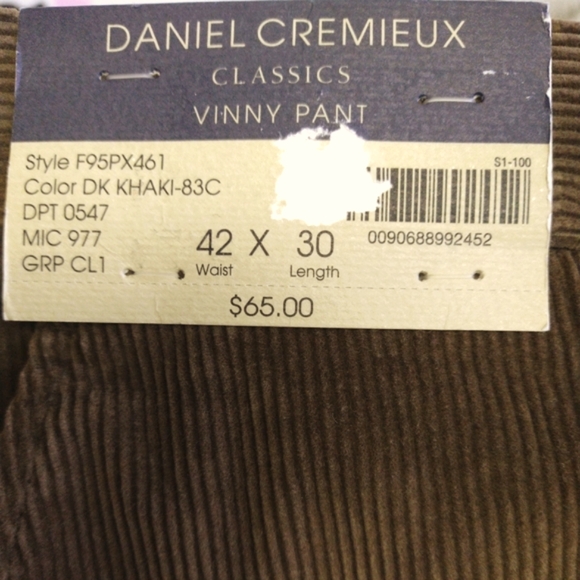Daniel Cremieux Vinny Pants NWT - Picture 5 of 7